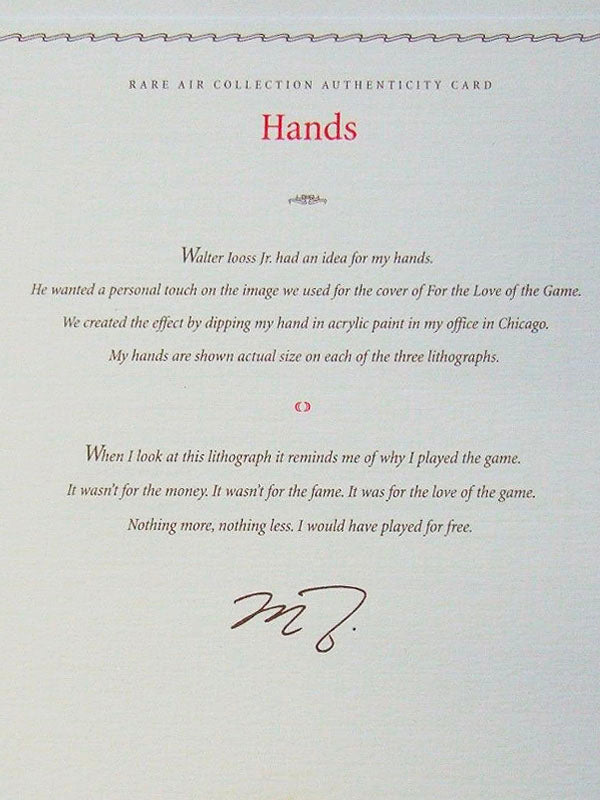 Michael Jordan "Hands" Lithograph